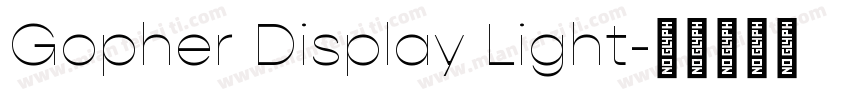 Gopher Display Light字体转换